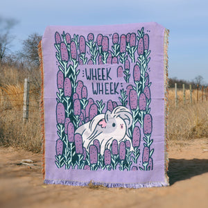 Guinea pig and lavender blanket by Noristudio