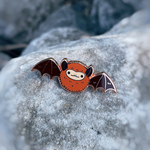 eastern red bat enamel pin by noristudio