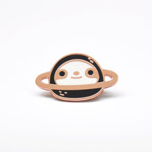 Copper planet sloth pin by Noristudio 