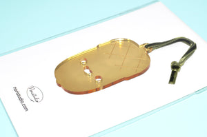 Laser Cut Gold Mirror Acrylic Kawaii Acorn Christmas Ornament
