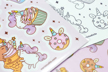 Unicorn sticker and coloring sheet by Noristudio
