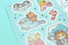 cute penguin sticker sheet by noristudio