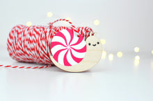 Peppermint Candy Josh the Snail Wood Ornament