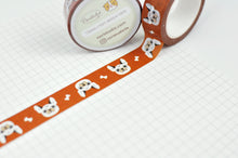 French Bulldogs Washi Tape in Rust Red