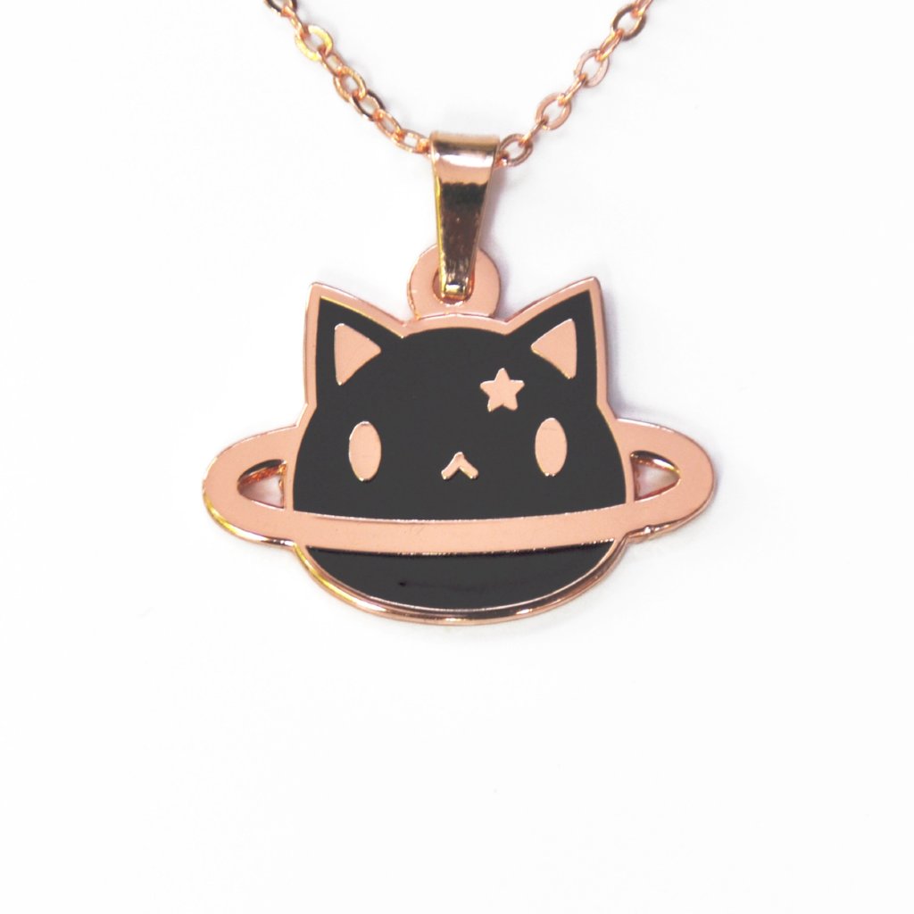 black cat necklace by Noristudio 