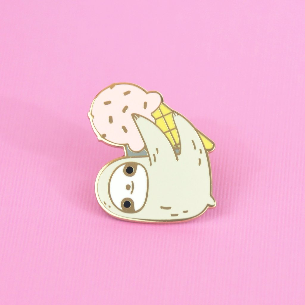 ice-cream Sloth enamel pin by Noristudio