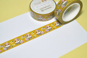Guinea pig and Flowers Washi Tape