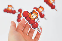 Tiger Bubu and Tanghulu Chinese candied fruit snack Vinyl Sticker