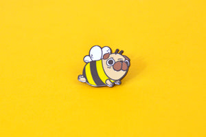 Pug Bee Enamel Pin, Back in stock!