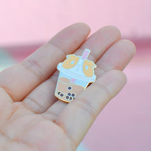 cute bubble tea lapel pin by Noristudio