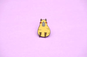 animal enamel pin capybara 