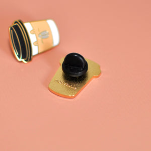 cute coffee lapel pin by Noristudio