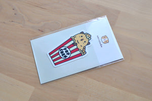 Guinea pig and popcorns vinyl sticker by Noristudio