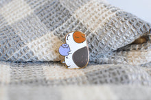 Brown Guinea Pig and Blueberry Enamel Pin by Noristudio