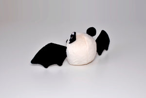 BATAMAGO the bat plushie, Honduran White Bat Model, 005, Ghost and Candy Corn Pattern in Black