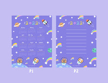 FREE Printables! Bubu and Moonch Space Theme 2022 Calendar+To Do list
