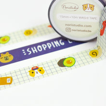 Bubu and Moonch Grocery Shopping List Washi Tape